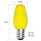 Luxrite C7 LED Yellow Light Bulbs for String Lights 0.5W Enclosed Fixture Rated E12 Candelabra Base, 6PK LR21755-6PK - alternate 6
